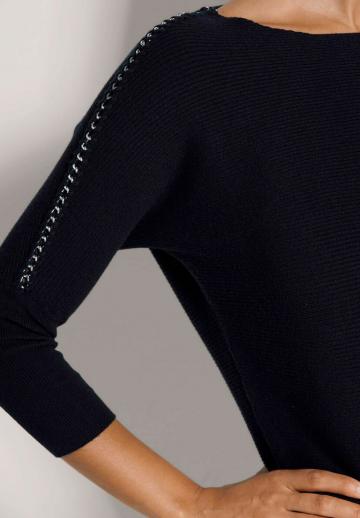 Пуловер с рукавом три четверти