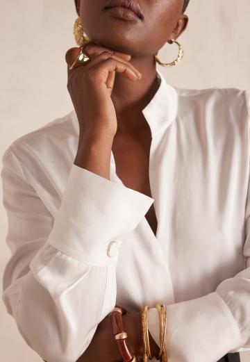 Атласная блузка