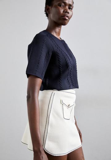 Юбка с накладными карманами