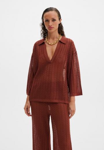 Пуловер с рукавом три четверти