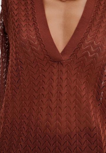 Пуловер с рукавом три четверти