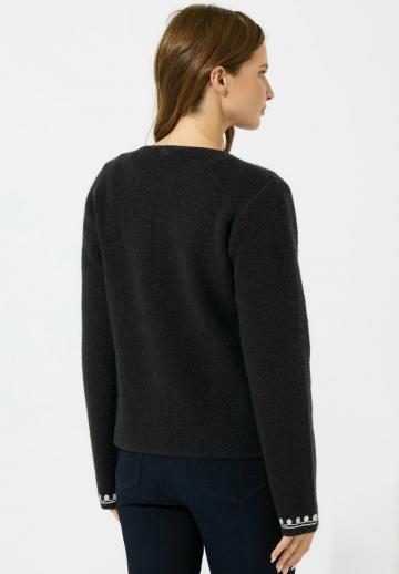 Жаккардовая вязаная кофта