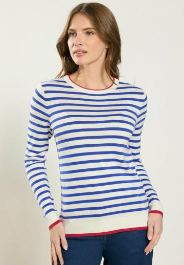 Пуловер в полоску