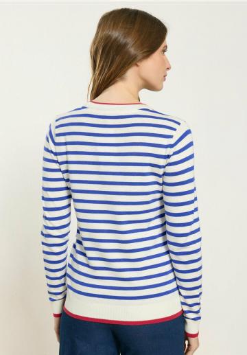 Пуловер в полоску