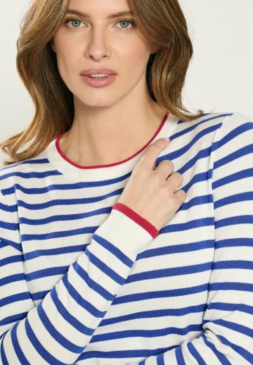 Пуловер в полоску