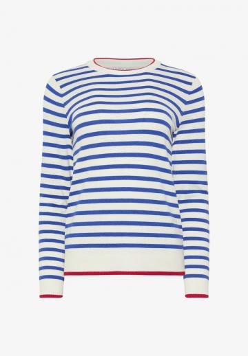 Пуловер в полоску