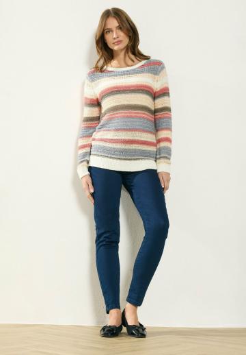 Пуловер в полоску
