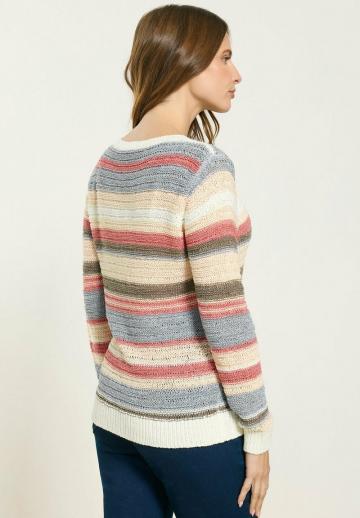 Пуловер в полоску