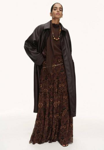 Пальто из искусственной кожи