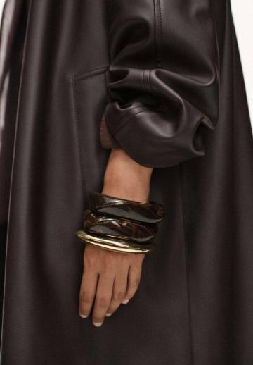 Пальто из искусственной кожи