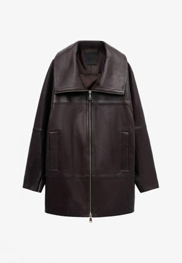 Кожаное пальто