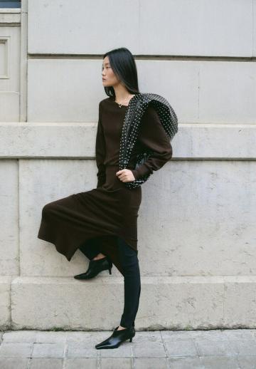 Вязаное платье