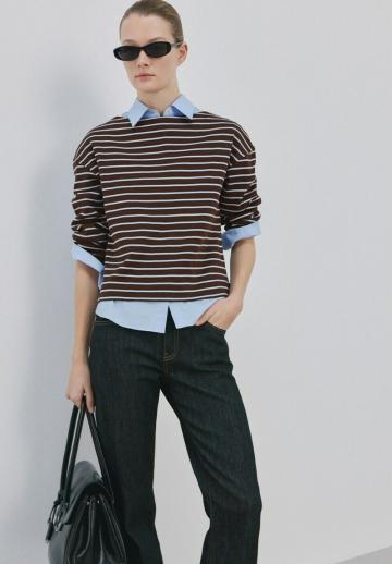 Пуловер в полоску