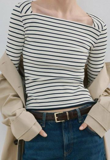 Пуловер в полоску