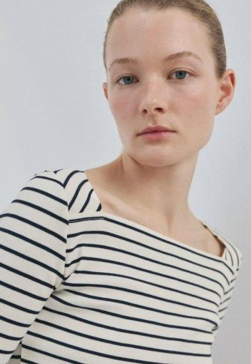 Пуловер в полоску