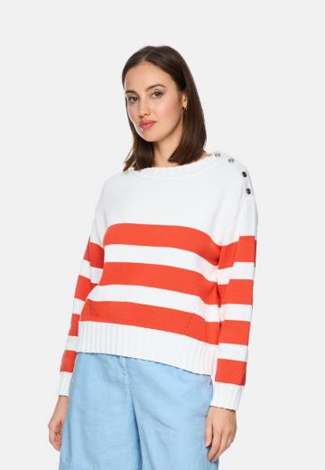 Пуловер в полоску