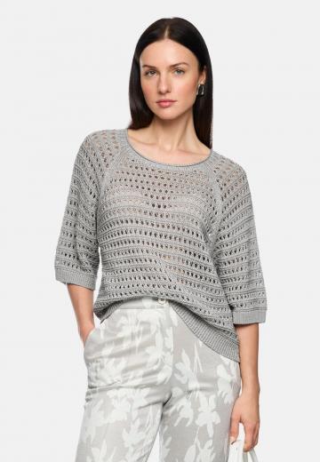 Пуловер с рукавом три четверти