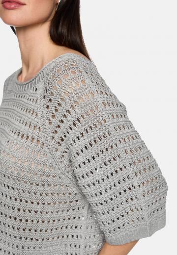 Пуловер с рукавом три четверти