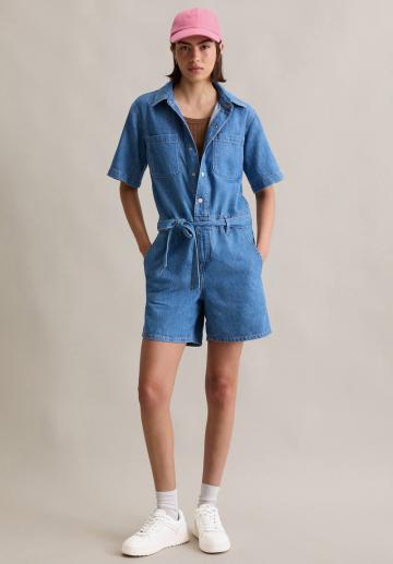 Джинсовый комбинезон