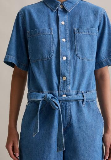 Джинсовый комбинезон