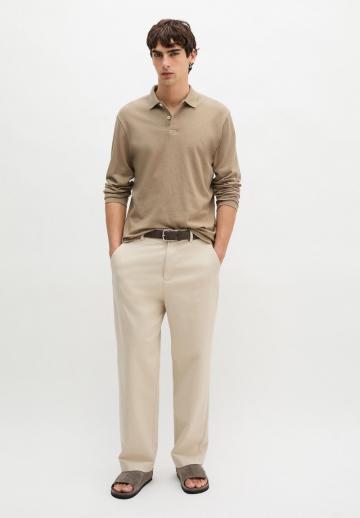 Поло с длинным рукавом