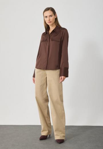 Атласная блузка