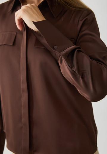 Атласная блузка