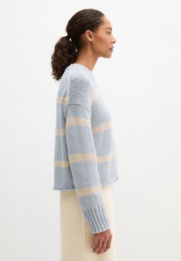 Пуловер в полоску