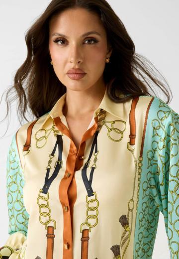 Атласная блузка