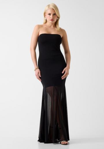 Платье без бретелек