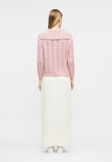 Пуловер с воротником поло