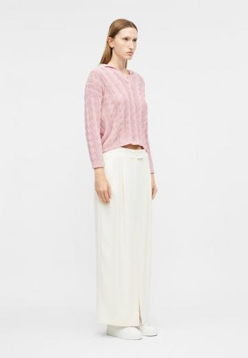 Пуловер с воротником поло