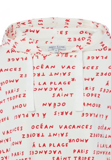 Пуловер с капюшоном