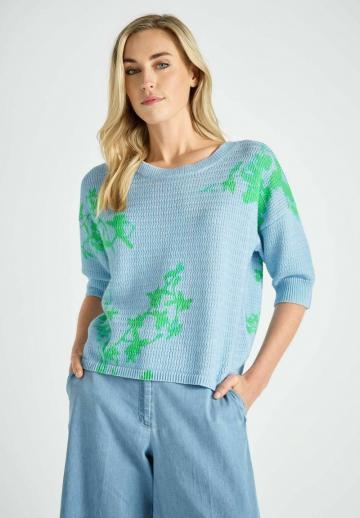 Пуловер с рукавом три четверти