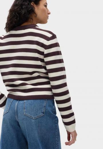 Пуловер в полоску