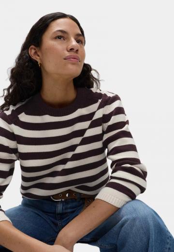 Пуловер в полоску