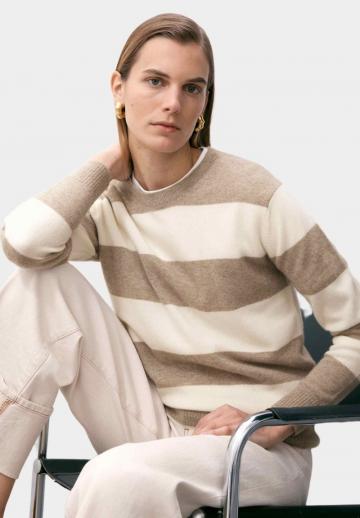 Пуловер в полоску