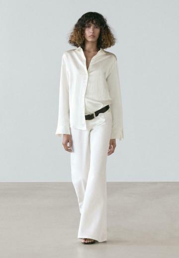 Атласная блузка