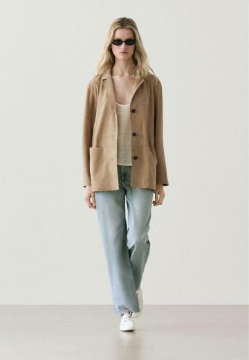 Кожаное пальто