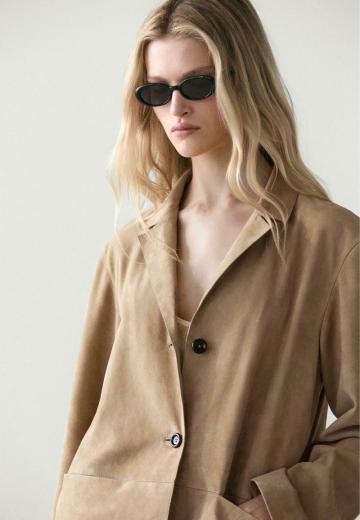 Кожаное пальто