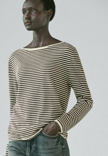 Пуловер в полоску