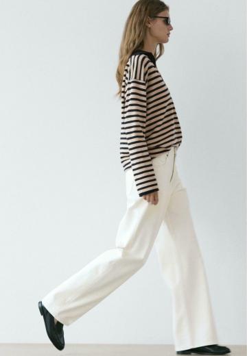 Пуловер в полоску