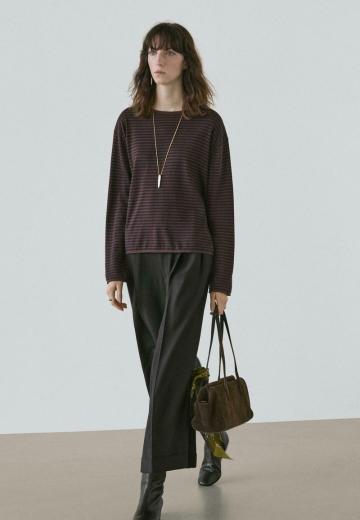 Пуловер в полоску