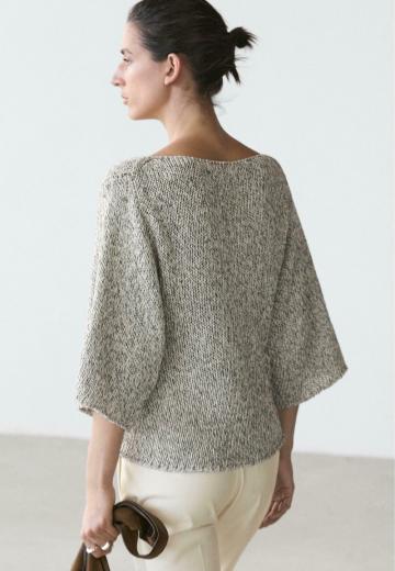 Пуловер с рукавом три четверти