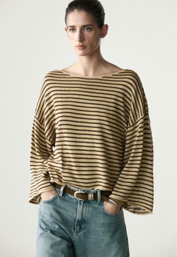 Пуловер в полоску