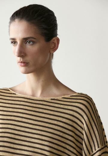 Пуловер в полоску