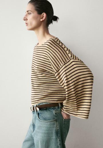 Пуловер в полоску
