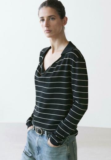 Пуловер в полоску