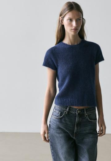 Пуловер с коротким рукавом