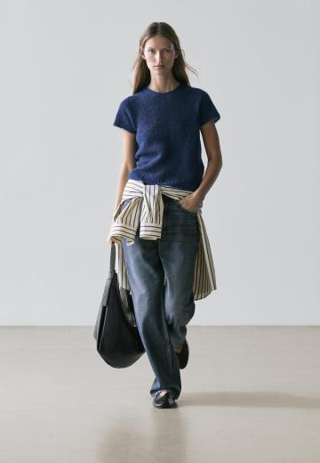 Пуловер с коротким рукавом